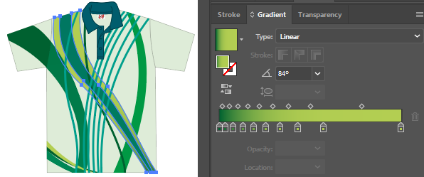Gradient example in Illustrator